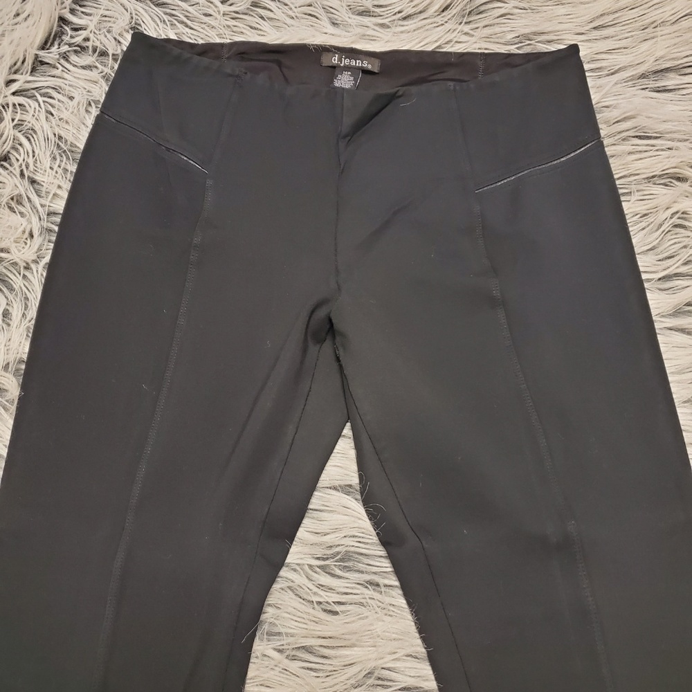 Black ponte dress skinny pants